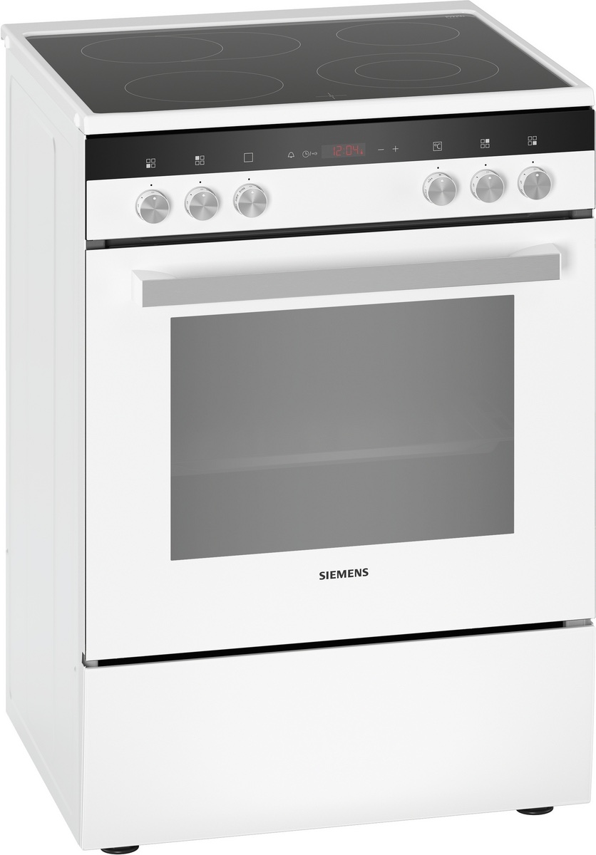Cuisinière Siemens HK9R3A220 — Cuisinière indépendante électrique, Blanc, air pulsé 3D Plus