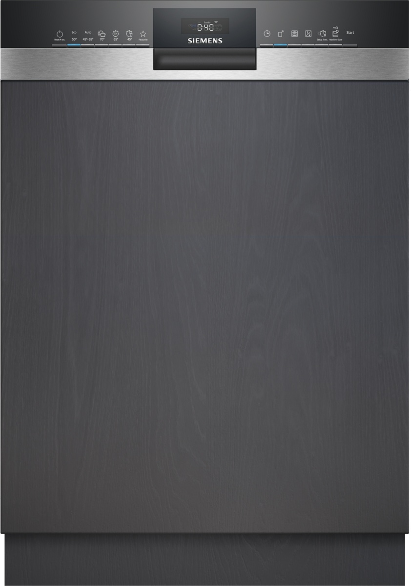 Lave-vaisselle Siemens SN53HS04TE — Lave-vaisselle intégrable, 60 cm, Acier brossé, wifi, panier réglable